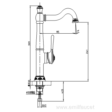 Kitchen classical golden kitchen faucets tap